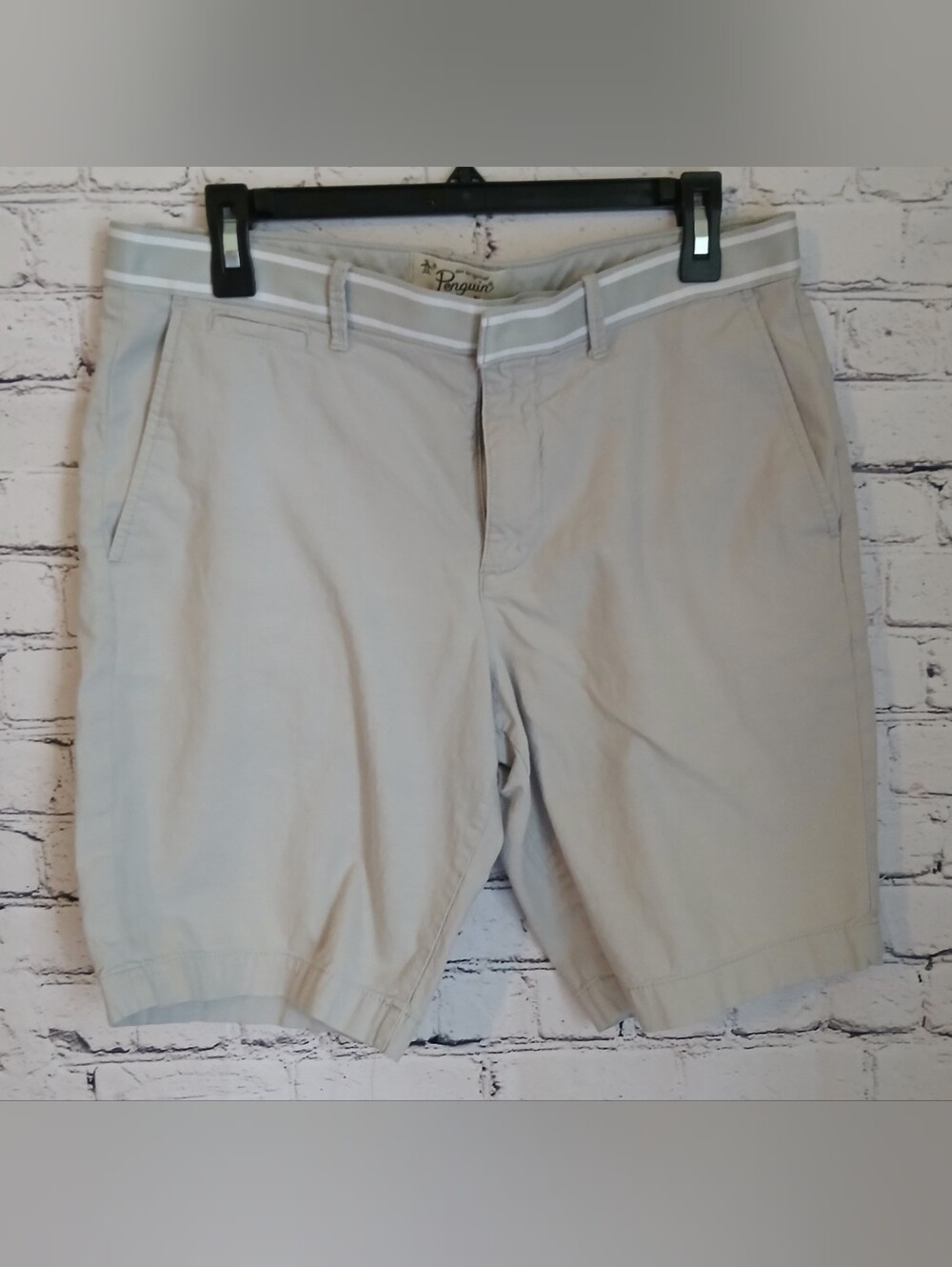 Men's Grey Chino Golf Shorts Size 32 Penguin By Munsingwear